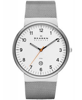 Skagen Denmark Watch, Mens Stainless Steel Mesh Bracelet 45mm SKW6025   Watches   Jewelry & Watches