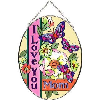 Joan Baker Designs MO182 Mom Floral Art Glass Suncatcher,  Inch  