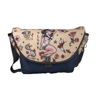 Fluff Suzy Sailor Pinup Messenger Bag