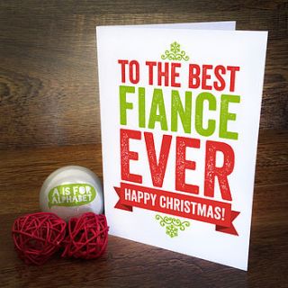 best fiance christmas card by a is for alphabet