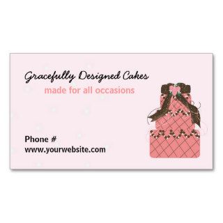 Gracefully Designed Wedding Cake Business Cards