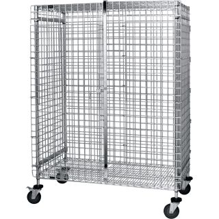 Quantum Mobile Wire Security Cart — 48in.L x 24in.W x 63in.H, Model# M2448-63SEC  Mobile Wire Shelving   Carts