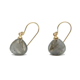 labradorite gold drop earrings by amara amara