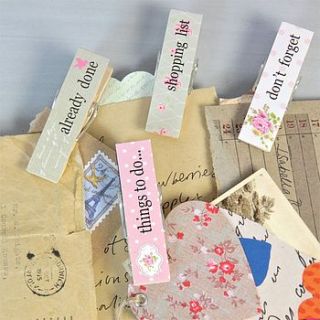 memo magnetic peg clip set by lisa angel homeware and gifts