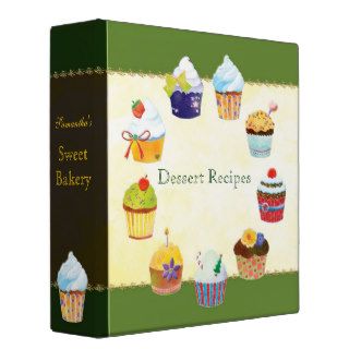 Cupcake Sweet Bakery Dessert Holiday Recipe Binder