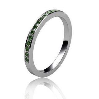 tsavorite garnet half eternity ring by flawless jewellery