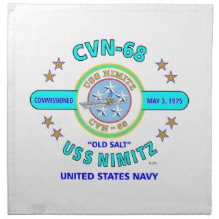 USS NIMITZ CVN 68 NAVY CARRIER CLOTH NAPKINS