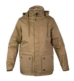 dunderdon j38 canvas field jacket, husk brown by uk streetstyle