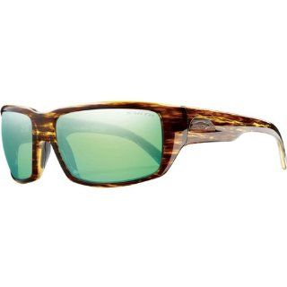 Smith Optics Touchstone Premium Optics Polarized Designer Sunglasses   Brown Stripe/Green Mirror / Size 61 18 135 Automotive