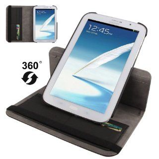 MegaGear Black Leather 360 Degree Rotating Case Cover for Samsung Galaxy Note 8.0 Tablet GT   N5100 / N5110 Android Tablet (Black) Computers & Accessories