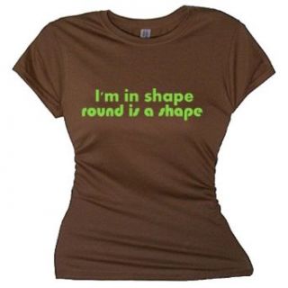 FDT Womens Diet SS T Shirt I'm in Shape Round is a Shape Pink Clothing