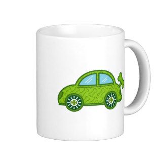 Toy Car (Green Beetle) Coffee Mugs