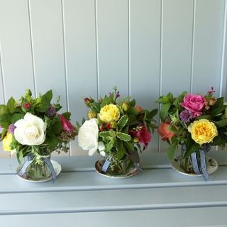 trio of scented roses & herbs by the artisan dried flower company
