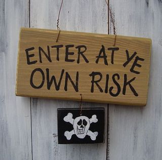 pirate door sign by giddy kipper
