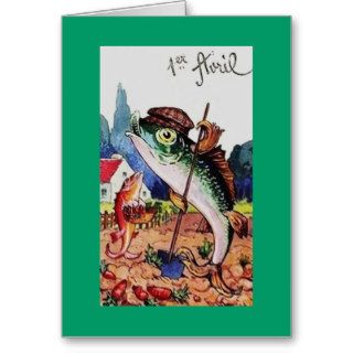 Vintage Happy April Fools Day Fish Cards