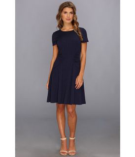 Badgley Mischka Fit And Flare Cocktail Dress Bms2010 Navy