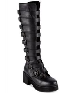 Modern Vice Queen Studded Tall Shaft Boots   Shoes
