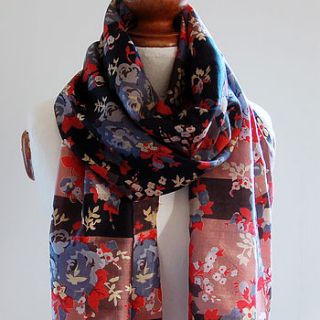 pure silk floral wrap by highland angel