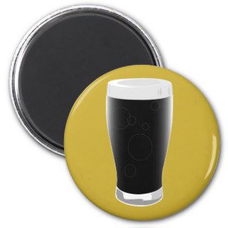 Stout beer glass refrigerator magnets