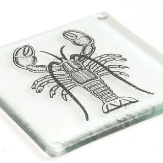 lobster glass coaster by showpony