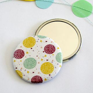 geometric circles pattern pocket mirror by stephanie ginger