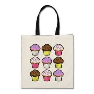 Cartoon Cupcakes Tote Bag