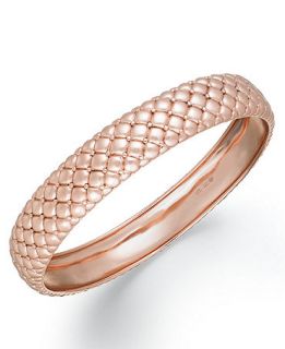 Bronzarte 18k Rose Gold over Bronze Bracelet, Quilt Texture Bangle   Bracelets   Jewelry & Watches