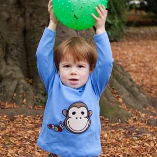 organic long sleeve tee with monkey+bob by monkey + bob