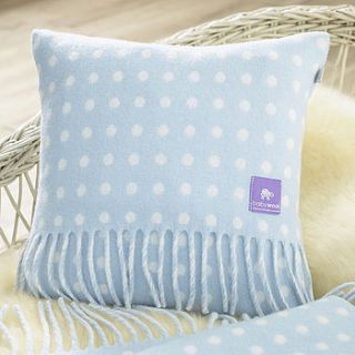 spot lambswool baby cushion by the wool room