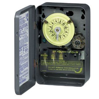 Intermatic T171 SPST 24 Hour 125 Volt Time Switch with Type 1 Indoor Enclosure   Wall Timer Switches  