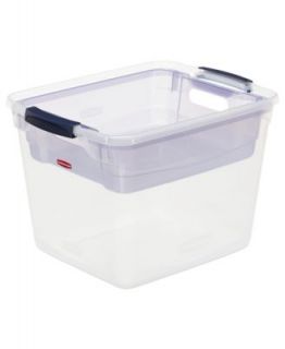 Rubbermaid Roughneck Set of 4 Clear 66 Qt. Storage Tote Boxes with Silver Lids   Cleaning & Organizing   For The Home
