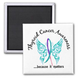 Grunge Tattoo Butterfly 6.1 Thyroid Cancer Magnet