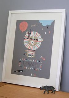 personalised baby print by the chalk lion