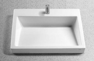 Toto LT171.8G#01 Kiwami Renesse 23 5/8" Fireclay Vessel Sink with SanaGloss Ceramic Glaze, Cotton    