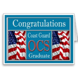 Military Coast Guard OCS Graduation Card