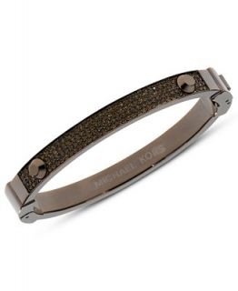 Michael Kors Espresso Tone Pave Hinge Bracelet   Fashion Jewelry   Jewelry & Watches