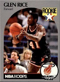 1990 NBA Hoops   Glen Rice   Miami Heat   Rookie   Num 168 Sports & Outdoors