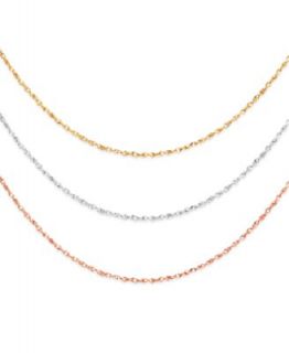 14k Gold and 14k White Gold Necklaces, 18 30 Rope Chain   Necklaces   Jewelry & Watches