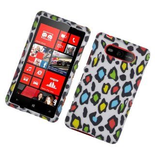 Eagle Cell PINK820R2D168 Stylish Hard Snap On Protective Case for Nokia Lumia 820   Retail Packaging   Rainbow Leopard Cell Phones & Accessories