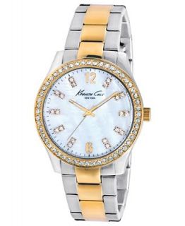 Kenneth Cole New York Watch, Womens Two Tone Stainless Steel Bracelet 39mm KC4896   Watches   Jewelry & Watches