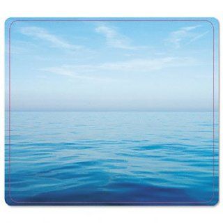 Fellowes Recycled Mouse Pad, Nonskid Base, 7 1/2 x 9, Blue Ocean Computers & Accessories