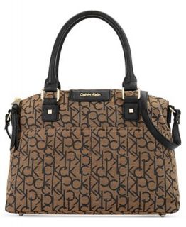 Calvin Klein Hudson CK Jacquard Satchel   Handbags & Accessories