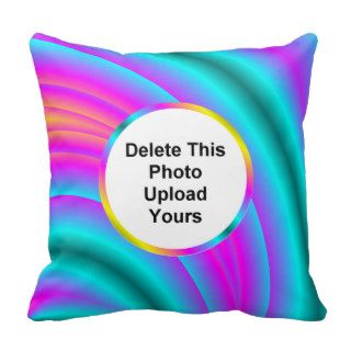 Rainbow Framed Photo Throw Pillow