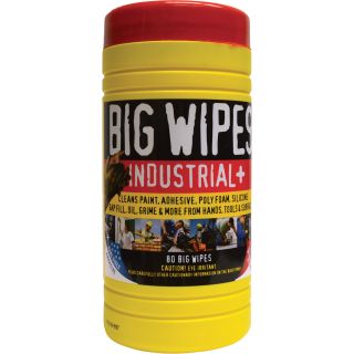 Big Wipes Industrial Plus — 80-Ct., 8in. x 10in. Wipes  Towels   Rags