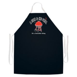 A Man and His Grill Apron   Black