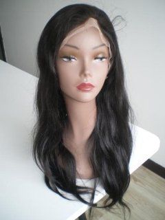 Celebrity Style GL167 24" #1B Chinese Remy Hair Ntural Wavy Full Lace Wig  Hair Replacement Wigs  Beauty