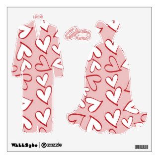 Love, Romance, Hearts   Red Pink White Room Decal