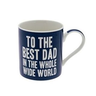'best dad in the world' father's day mug by sleepyheads