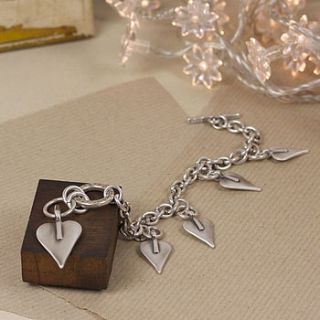 multi heart silver bracelet by lisa angel