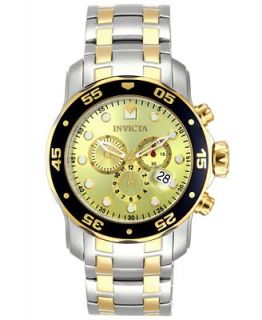 Invicta Mens Swiss Chronograph Pro Diver Two Tone Stainless Steel Bracelet Watch 48mm 80080   Watches   Jewelry & Watches